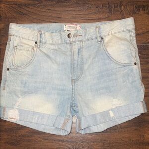 Forever 21 Blue Jean Shorts Distressed Casual